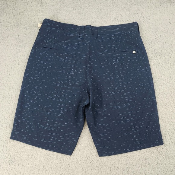 TravisMathew Shorts Mens 30 Blue Dress Blues Solo Trip Hybrid 4-Way Stretch NEW - Picture 16 of 16